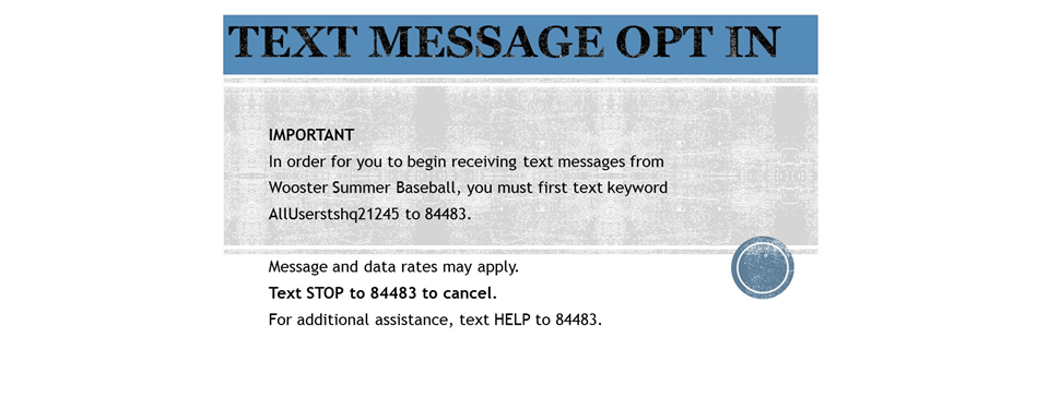Text Messaging Opt In