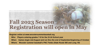Fall Baseball League - Registration Now Open!